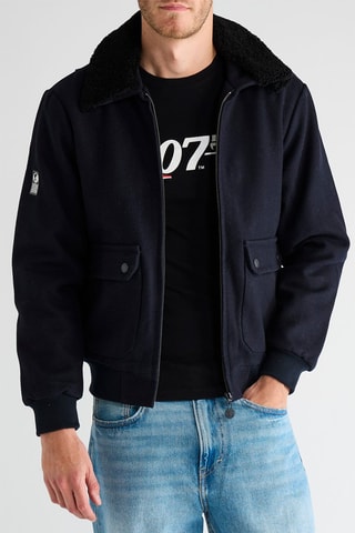 Veste en laine - Bleu marine