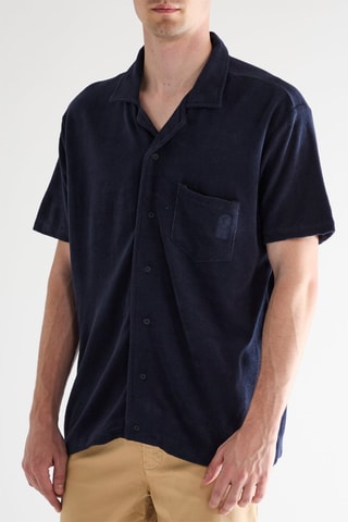 Chemise en velours - Bleu marine