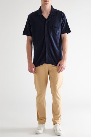 Chemise en velours - Bleu marine