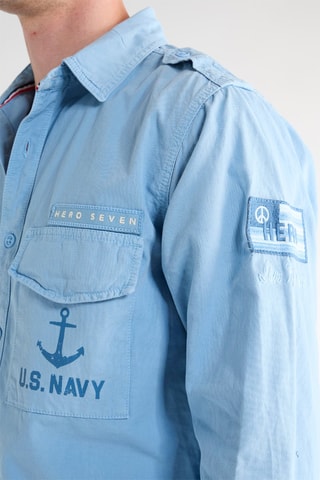 Chemise Steve McQueen - Ciel