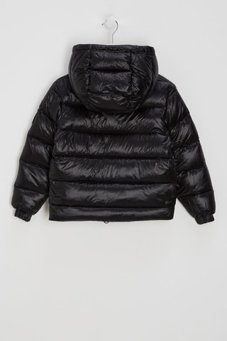 Doudoune réversible à capuche - Noir et vert