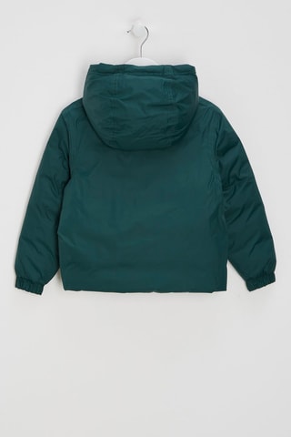 Doudoune réversible à capuche - Noir et vert