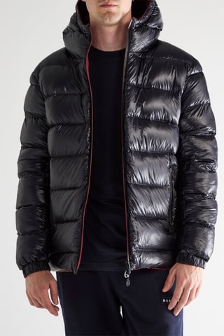 Doudoune réversible à capuche - Rouge et noir