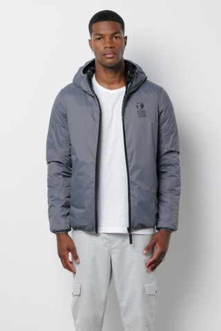 Doudoune réversible à capuche - Gris foncé