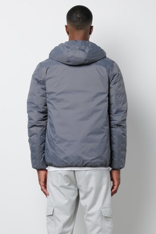 Doudoune réversible à capuche - Gris foncé