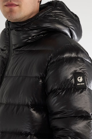 Doudoune réversible à capuche - Noir et vert