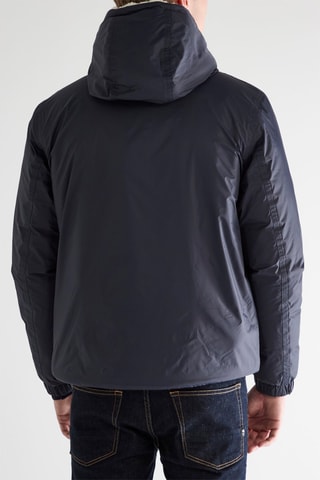 Doudoune réversible à capuche - Bleu marine et beige
