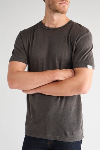 T-shirt em linho - Antracite