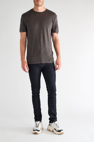 T-shirt em linho - Antracite