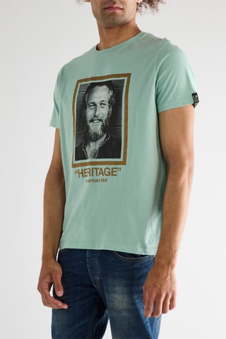 T-shirt Paul Newman Heritage American Idol - Verde-água