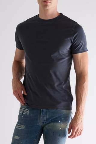 T-shirt em algodão biológico - Azul-noite