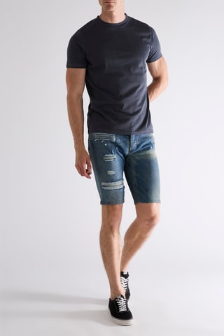 T-shirt em algodão biológico - Azul-noite