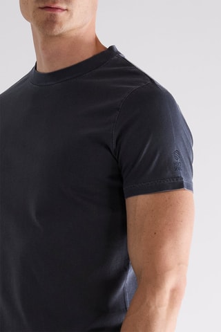 T-shirt em algodão biológico - Azul-noite