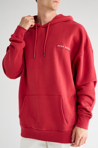 Sweat à capuche - Rouge