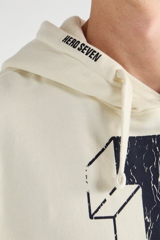Sweat à capuche - Ecru
