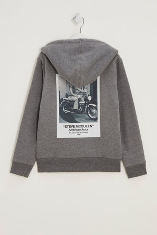 Sweat com capuz - Cinzento