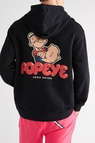 Sweat à capuche Popeye - Noir