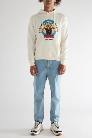 Sweat à capuche Popeye - Blanc