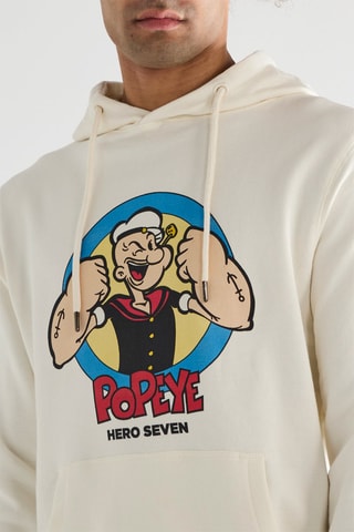 Sweat à capuche Popeye - Blanc