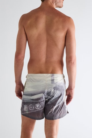 Short de bain - Blanc et gris