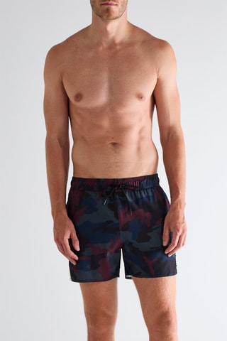 Short de bain - Noir et bordeaux