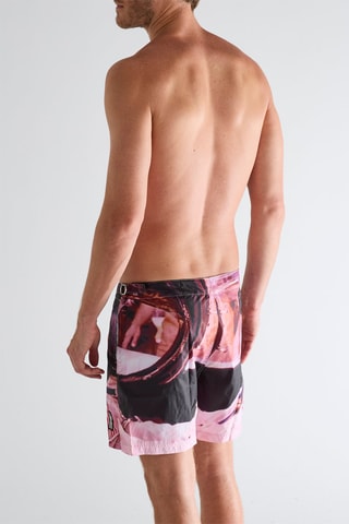 Short de bain - Rose et noir