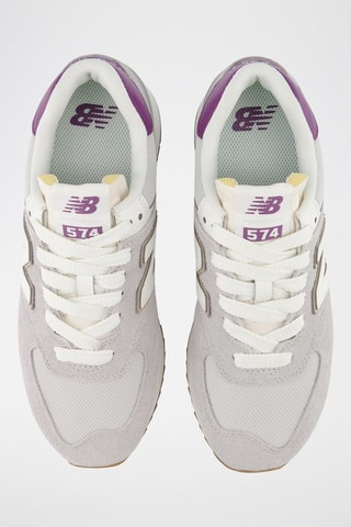 Baskets plateformes en cuir 574 - Gris