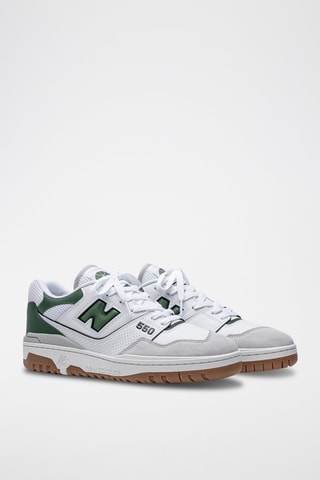 Baskets en cuir 550 - Blanc et vert