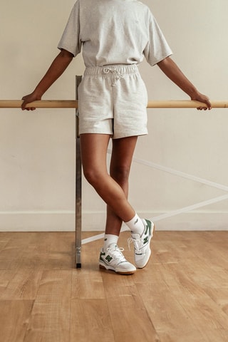 Baskets en cuir 550 - Blanc et vert