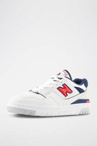 Baskets en cuir 550 - Blanc, bleu marine