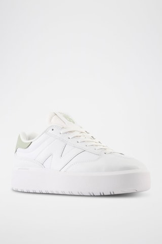 Baskets plateformes en cuir 302 - Blanc