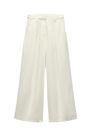 Linnen Broek Wide Legs - Wit