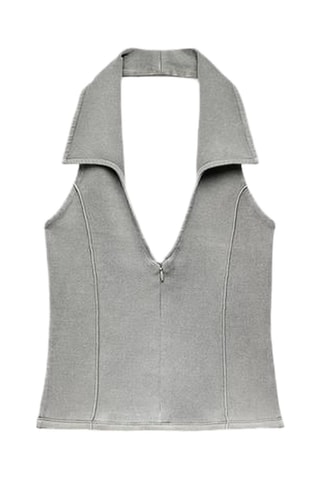 Crop Top - Grijs