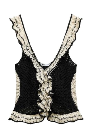 Top - Zwart en Ecru