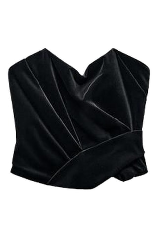 Velours Top - Zwart