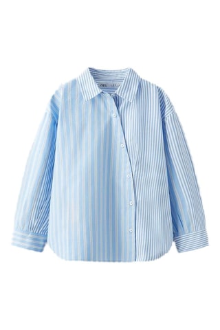 Blouse - Hemelsblauw en Wit