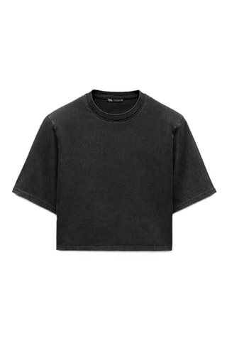 Cropped T-shirt - Grijs