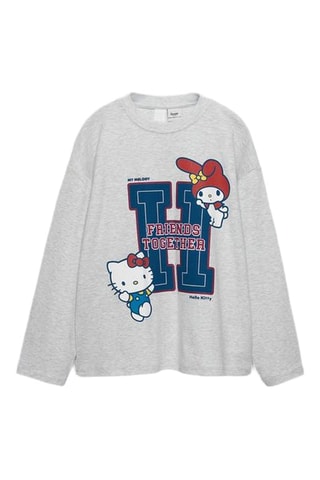 T-shirt Hello Kitty Sanrio - Gemêleerd Grijs