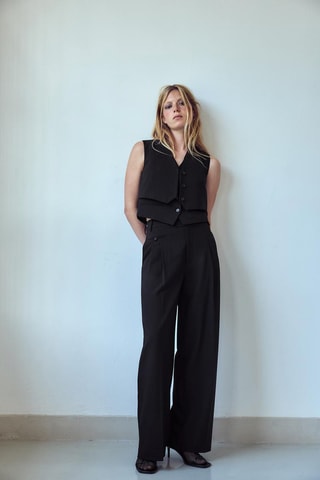 Wollen Gilet Zwart