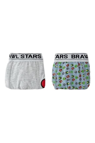 2 Boxers Brawl Stars - Gemêleerd Lichtgrijs en Hemelsblauw