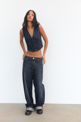 Denim Gilet - Marineblauw
