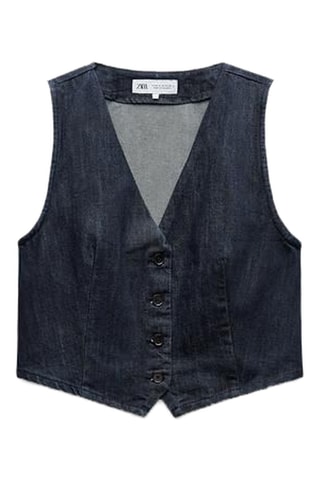 Denim Gilet - Marineblauw
