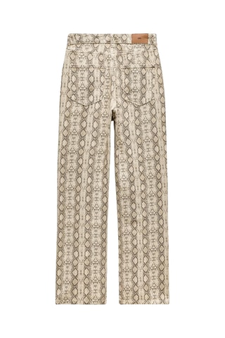 Jeans straight Hoge Taille - Ecru