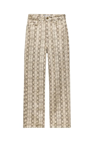 Jeans straight Hoge Taille - Ecru