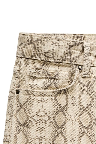 Jeans straight Hoge Taille - Ecru