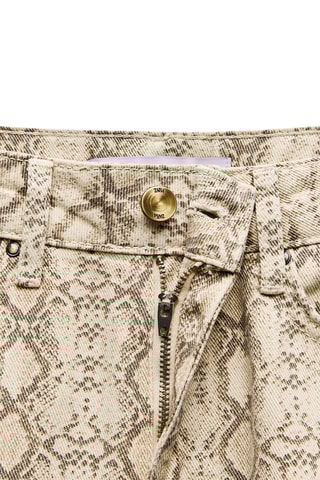 Jeans straight Hoge Taille - Ecru