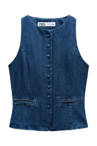 Denim Gilet - Donkerblauw