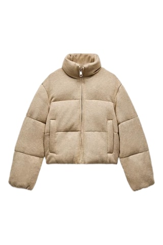 Gewatteerde Jas - Beige