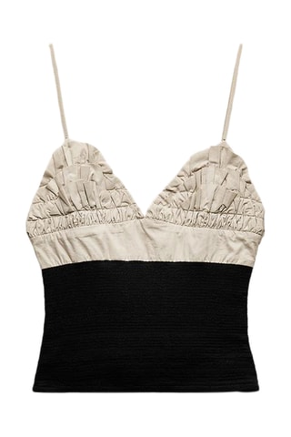 Top - Zwart en Beige