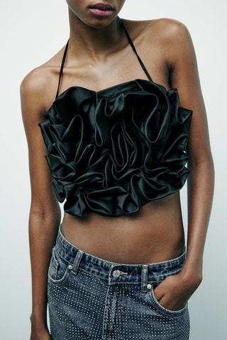 Crop top - Zwart